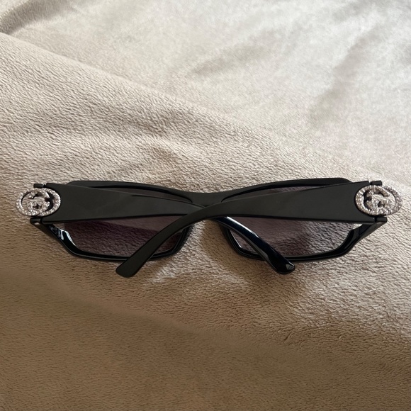 GUCCI Flawless Black Sunglasses with Overlapping Crystal Gs  3031/S STRASS main image 4